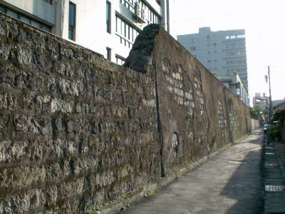 Remaining wall of the of the former Taipei Prison